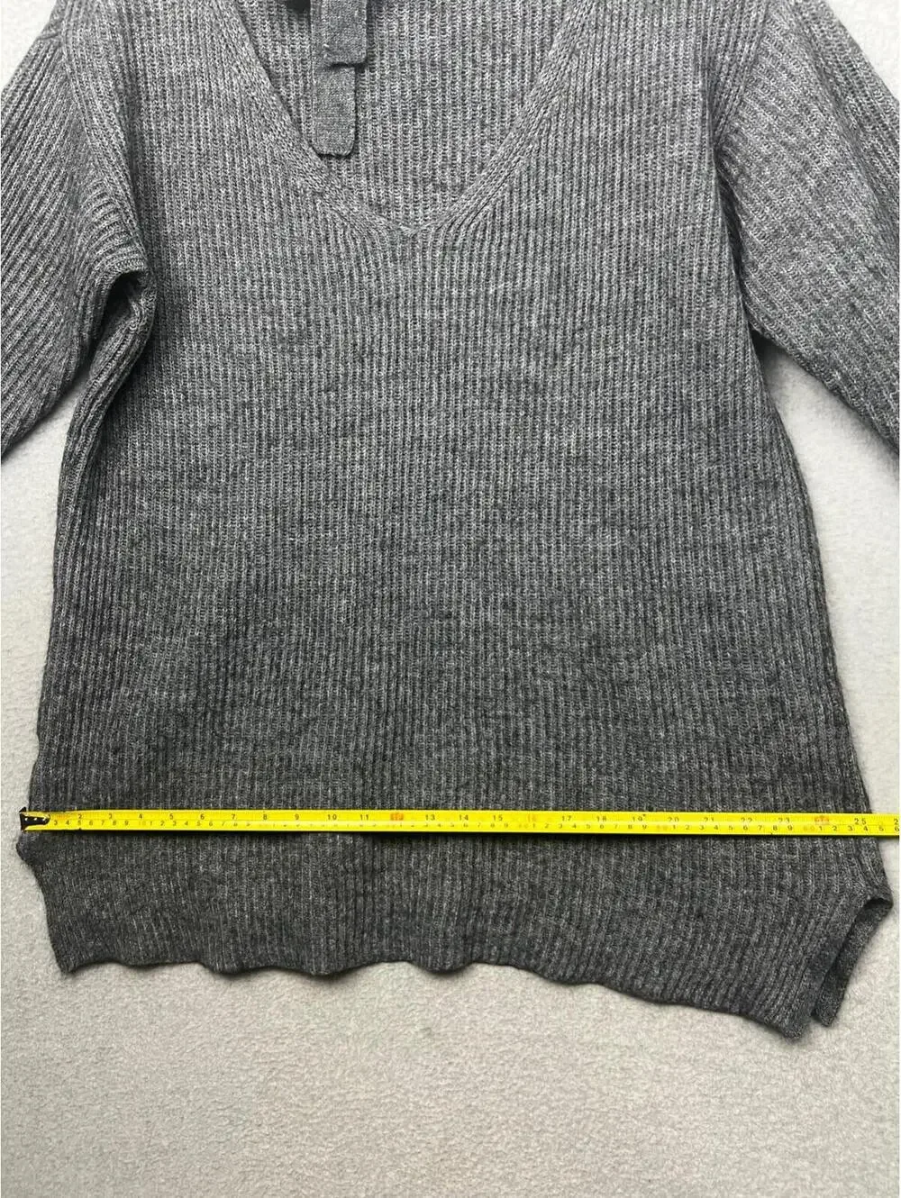 J Crew Alpaca Wool Tunic Shift Sweater Dress Ribbed Womens M Simple Modern